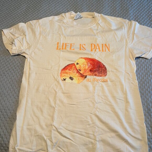 Life Is Pain (Au Chocolate) T-Shirt (Men's Medium) - Picture 2 of 4